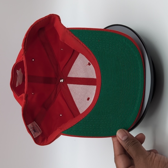 Starter| NWOT Vintage Team USSR Hockey Sports Cap Snap Back Green Brim - Picture 10 of 12